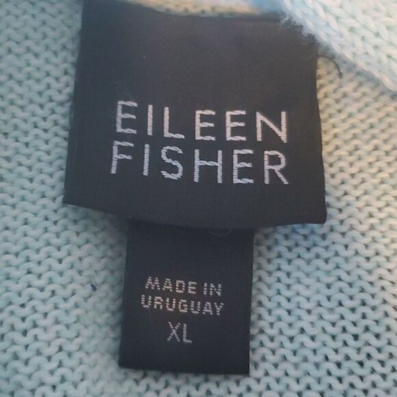 Eileen Fisher Green  Cardigan Sweater 3/4 Sleeve Size XL
 100% Cotton - Picture 7 of 8